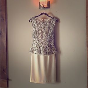 Alice + Olivia Lace Peplum Dress